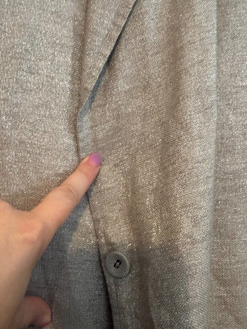 Eileen Fisher Linen Blazer Sparkle Metallic - XL - note small flaw - Picture 6 of 8